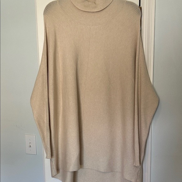 Cupio Beige Turtleneck Neck Sweater, Oversized - Picture 1 of 3